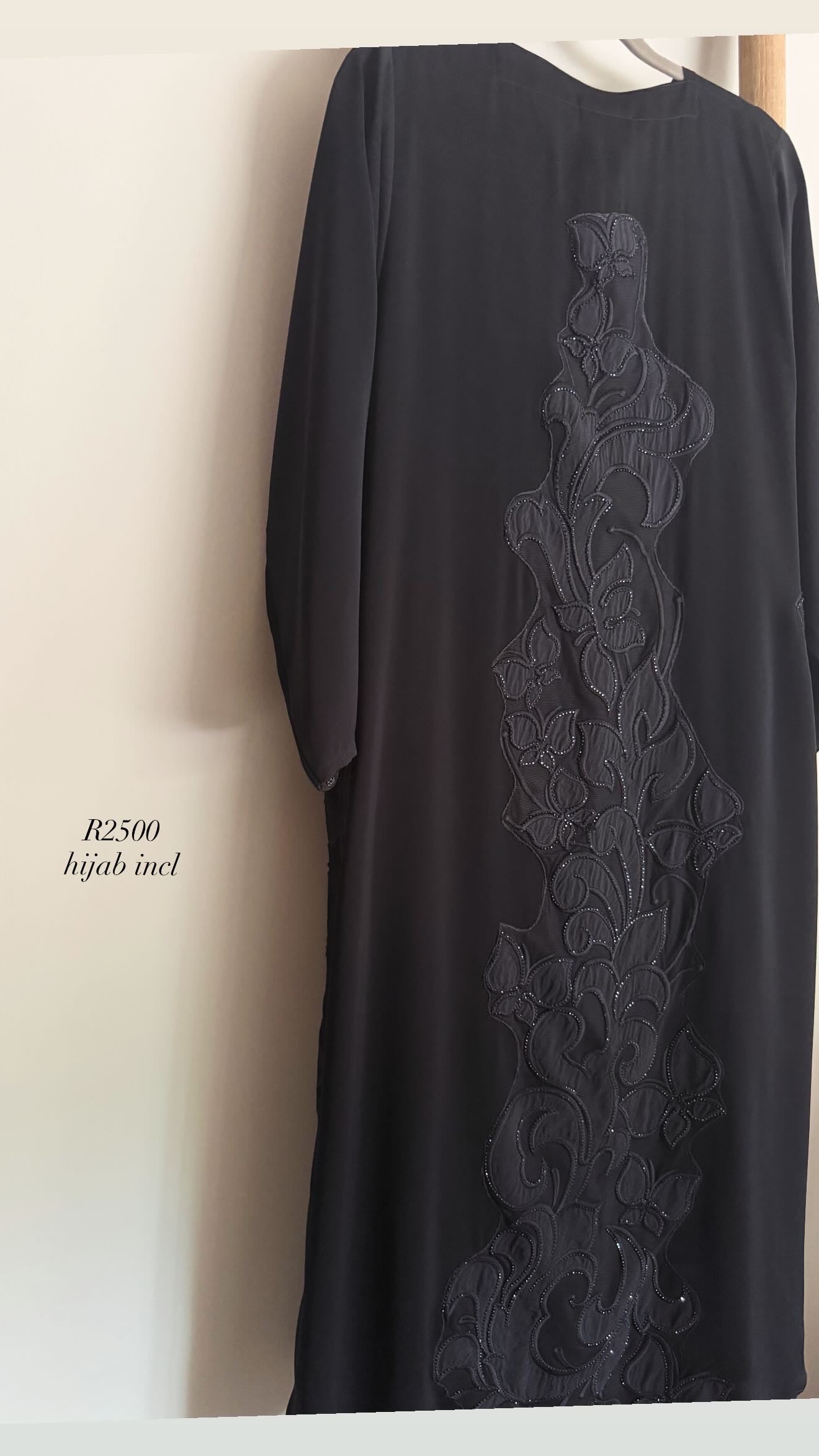 Beaded motif abaya