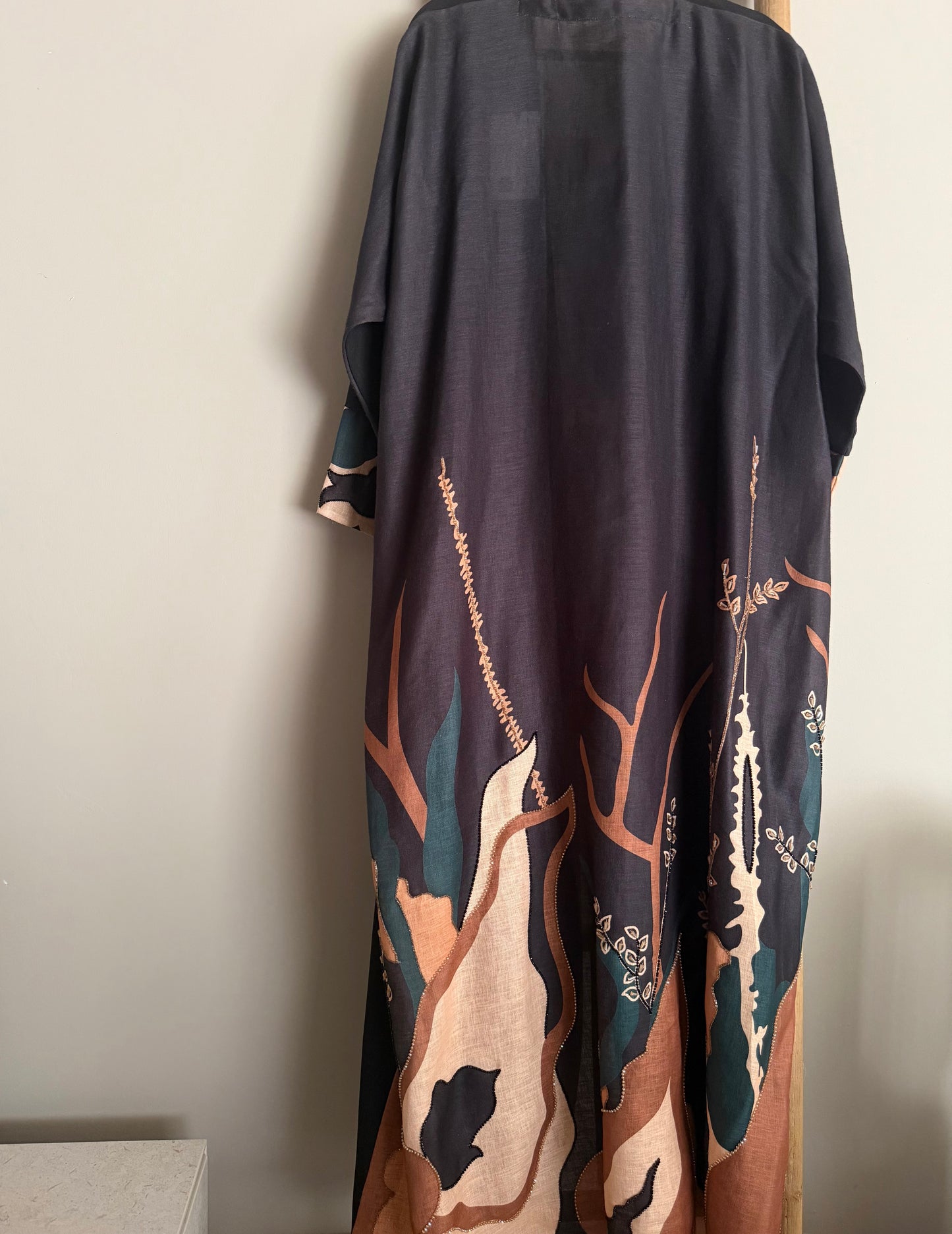 Printed beaded throw