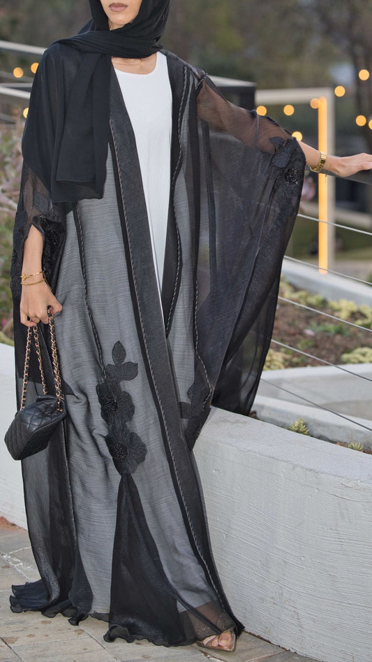 Black beaded abaya (hijab incl)