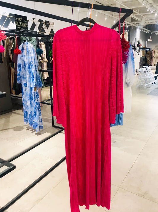 Pink pleated dress