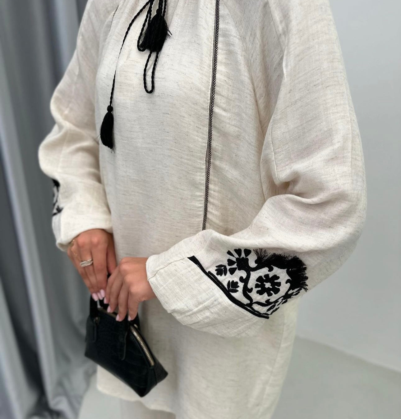 Black and beige printed set