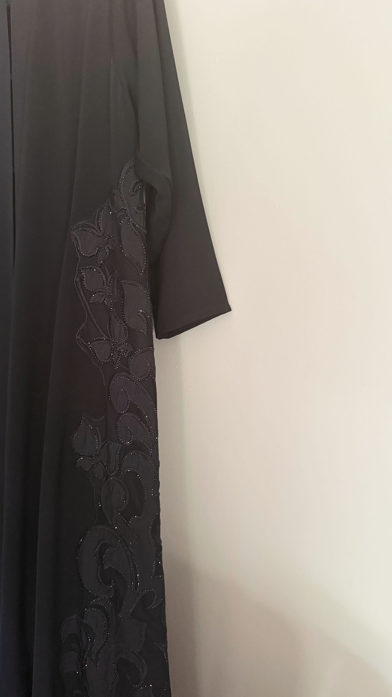 Beaded motif abaya