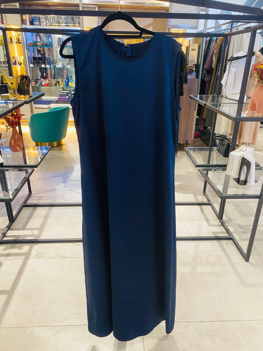 Blue satin sleeveless inner